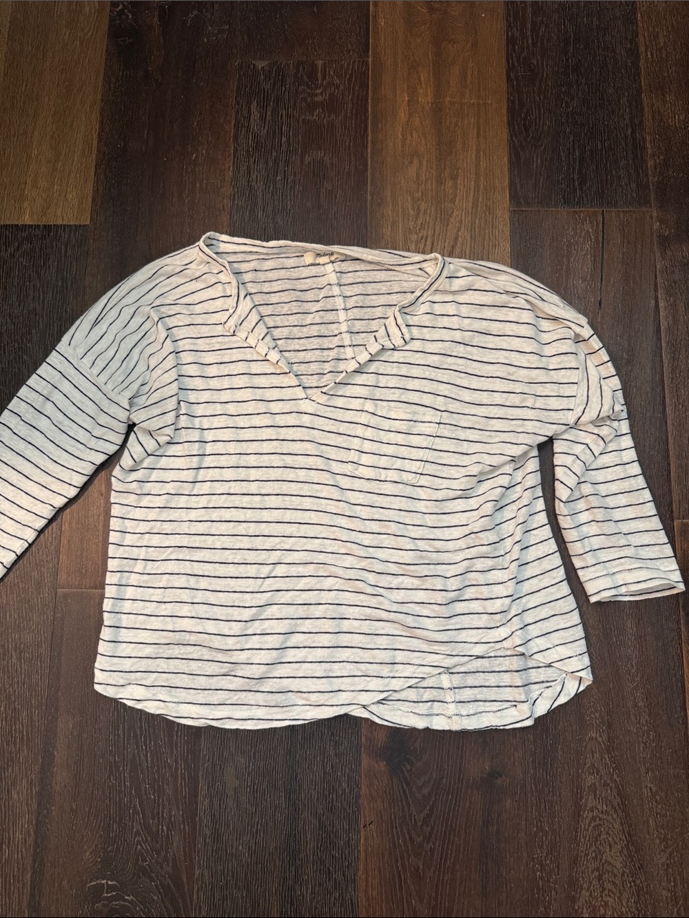 Linen 3/4 sleeve t